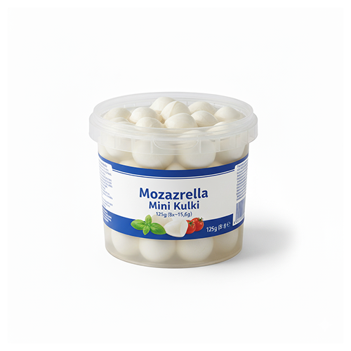 Mozzarella mini kulki 125x8g wiaderko