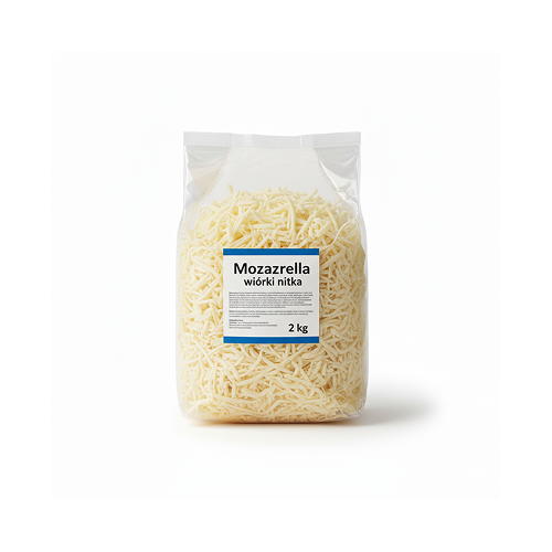 Ser mozzarella wiórki kostka 2 kg