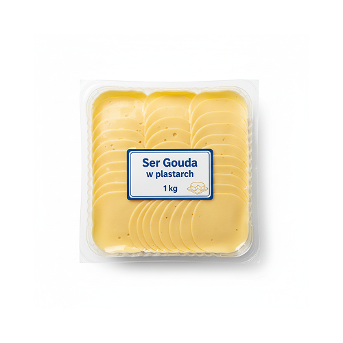 Ser w plastrach 1kg gouda