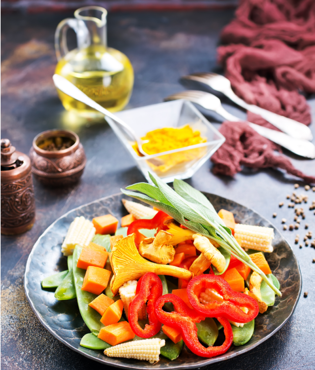 Świeża papryka czerwona w restauracji